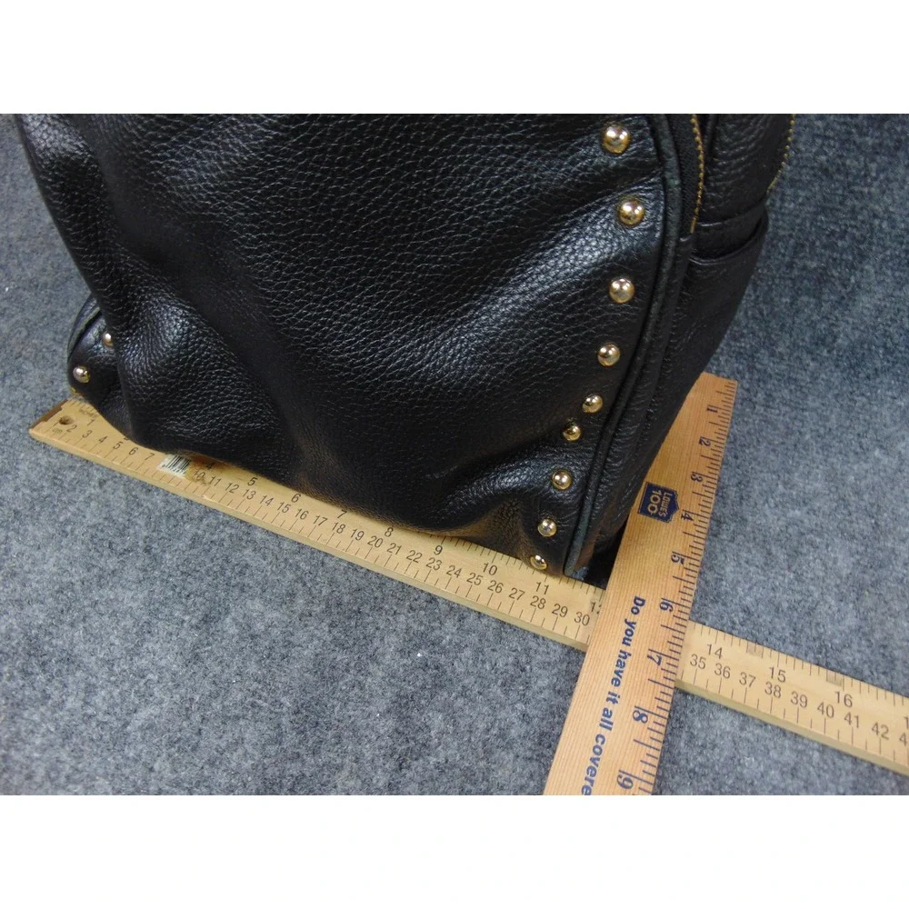 Michael Kors Backpack Black Leather‎ Studded Small Daypack Commuter,FLAW - Picture 9 of 16